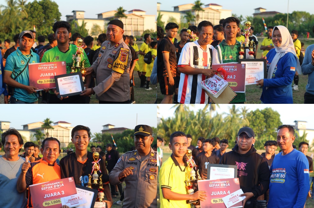 Turnamen Sepak Bola U-16 Desa Pemusiran Resmi Ditutup, Manunggal FC Raih Juara 1
